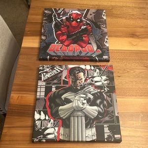 SILVER BUFFALO THE PUNISHER CANVAS and SILVER BUFFALO DEADPOOL 
Excellent